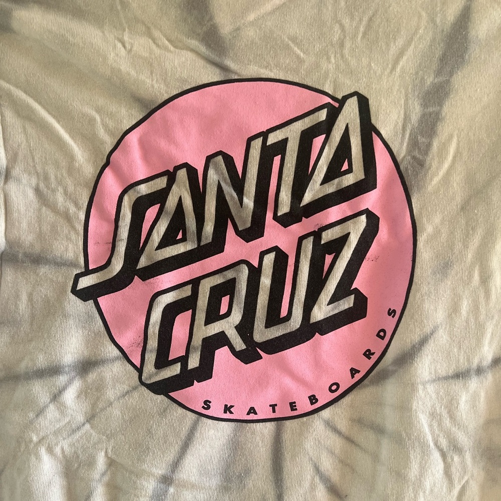 Santa Cruz Women’s Grey Tie Dye Graphic Tee Size Small
